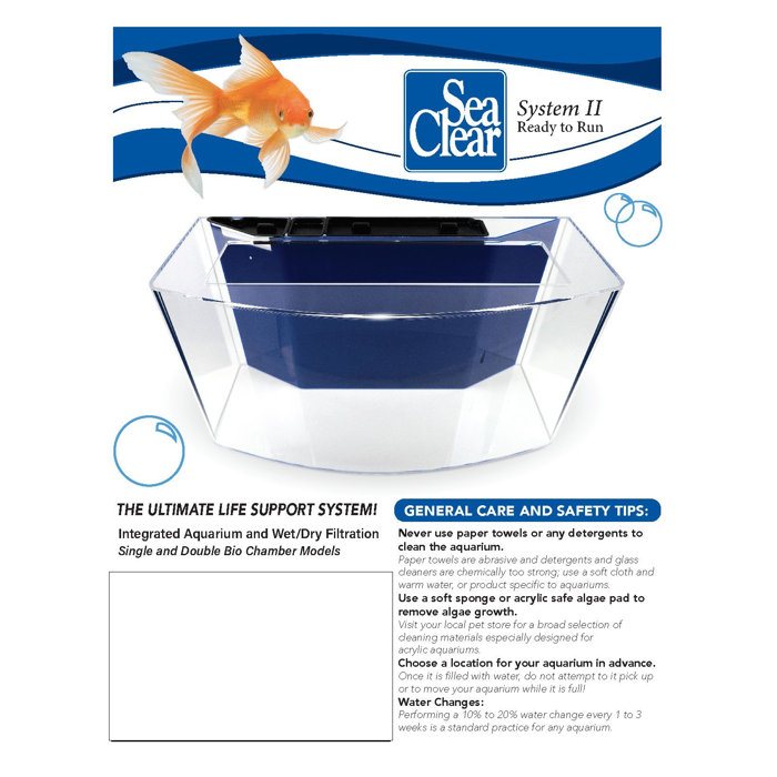 SeaClear Acrylic Seaclear 26 Gal System II Flat Back Hexagon Acrylic